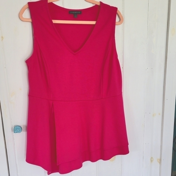 Peplum Asymmetrical Hot Pink Tank Top Size 14/16 - Picture 1 of 9